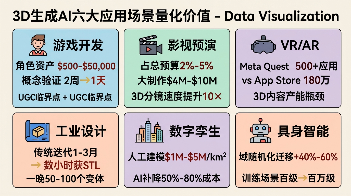 3D生成AI六大应用场景量化价值