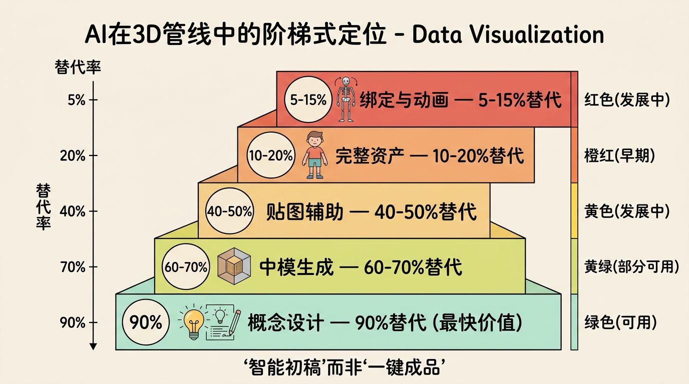 AI在3D管线中的阶梯式定位
