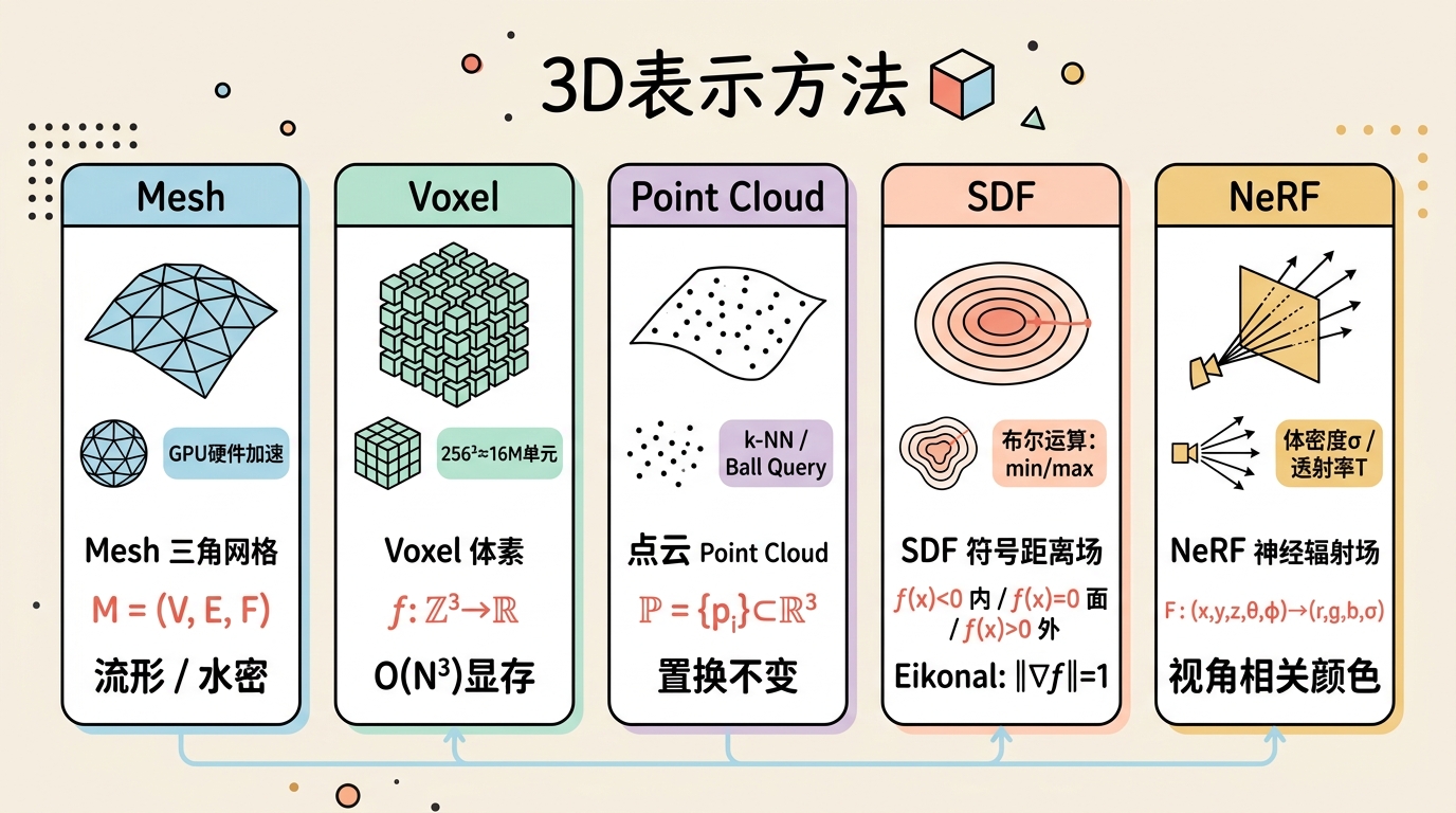 3D核心表示方法总览