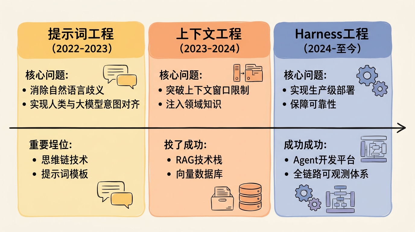 Agent工程化三阶段演进时间线