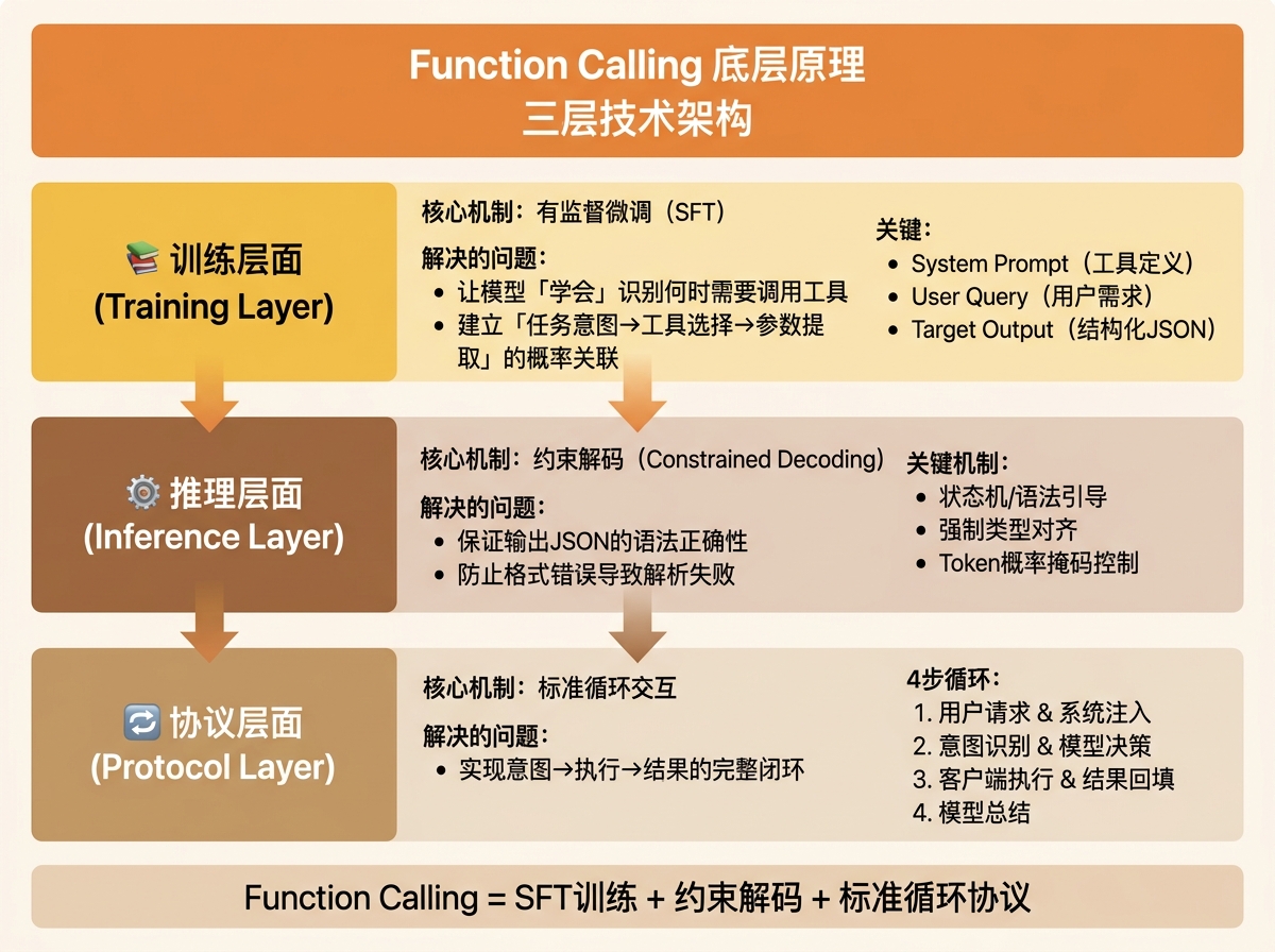 Function Calling 三层技术架构