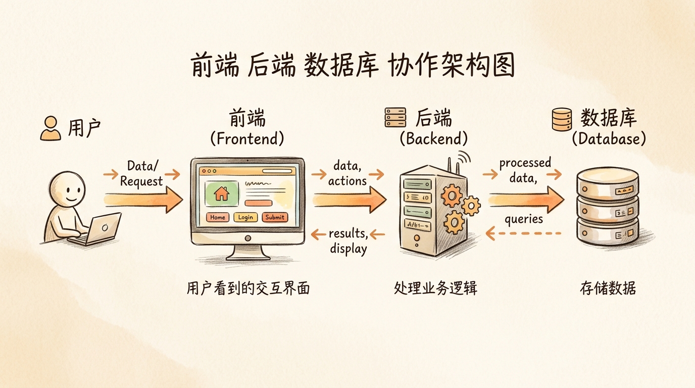 前端后端数据库协作架构