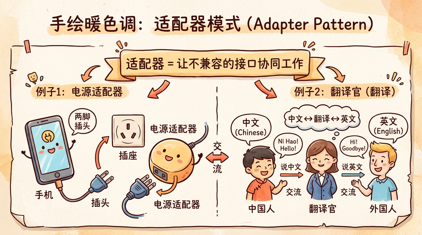 适配器模式原理：兼容不兼容的接口