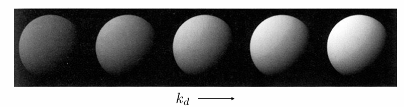 不同Kd的着色效果