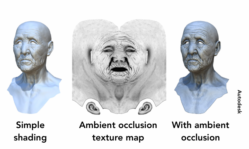 带有环境光照的人表面纹理